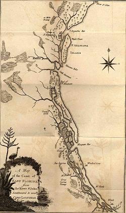 Map of Bartram's Travels